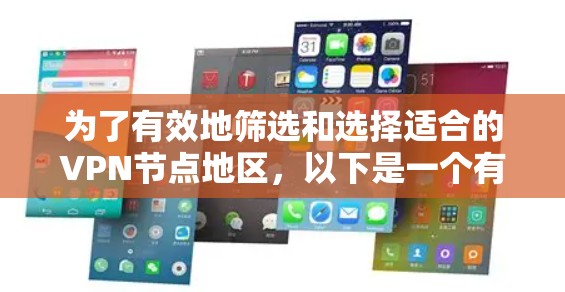 为了有效地筛选和选择适合的VPN节点地区，以下是一个有条理的步骤指南